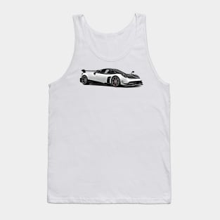 Pagani Huayra Supercar Racing Cartoon Tank Top